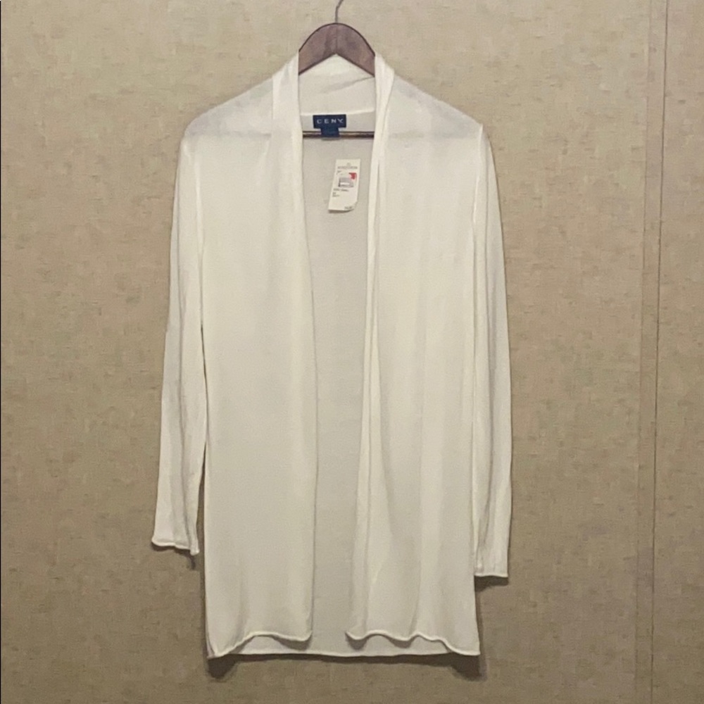 Cream sweater shearling sleeve